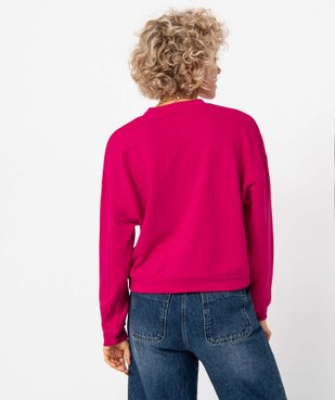 Sweat femme ample et court avec message vue3 - GEMO(FEMME PAP) - GEMO