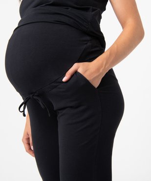 Pantalon de grossesse droit en jersey avec lien à la taille vue2 - GEMO 4G MATERN - GEMO