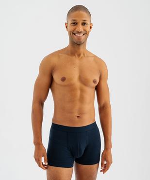 Boxers unis en coton extensible homme (lot de 2) vue3 - GEMO 4G HOMME - GEMO