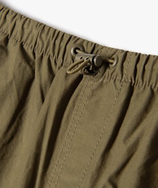 Pantalon ample resserré aux chevilles avec ceinture élastique fille vue3 - GEMO 4G FILLE - GEMO