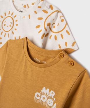 Tee-shirt à manches courtes imprimés bébé garçon (lot de 2) vue2 - GEMO 4G BEBE - GEMO