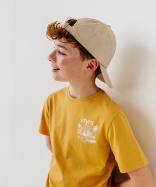 Tee-shirt manches courtes en coton imprimé devant et dos garçon vue4 - GEMO 4G GARCON - GEMO