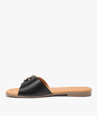 Mules femme à talon plat et bride à boucle ajustable vue3 - GEMO (CASUAL) - GEMO