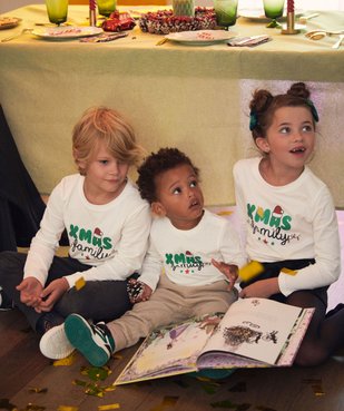 Tee-shirt manches longues spécial Noël garçon vue1 - GEMO (ENFANT) - GEMO