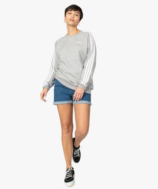 Sweat femme avec bandes sur les manches - Adidas vue5 - ADIDAS - GEMO