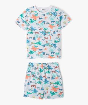 Pyjashort à motifs de la jungle garçon vue2 - GEMO 4G GARCON - GEMO