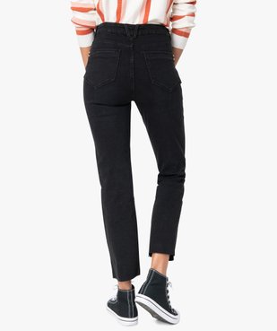 Jean femme regular taille haute à bords francs vue3 - Nikesneakers(FEMME PAP) - Nikesneakers