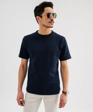 Tee-shirt manches courtes en coton uni homme vue1 - GEMO (HOMME) - GEMO