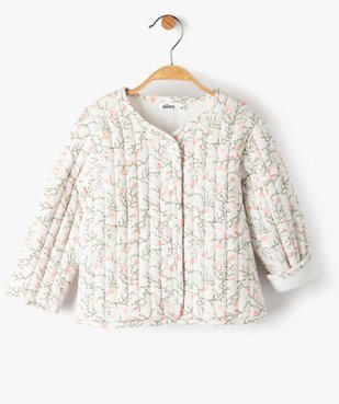 Veste bébé fille matelassée à motif fleuri vue1 - Nikesneakers(BEBE DEBT) - Nikesneakers