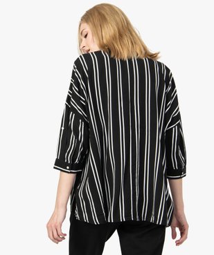 Chemise femme coupe ample à rayures et manches 3/4 vue3 - GEMO(FEMME PAP) - GEMO