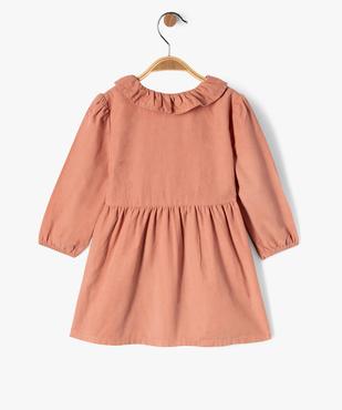 Robe en velours fines côtes bébé fille vue3 - GEMO(BEBE DEBT) - GEMO