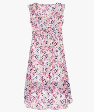Robe femme en voile imprimé asymétrique vue4 - GEMO(FEMME PAP) - GEMO