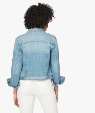 Veste en jean femme coupe large et courte vue3 - GEMO(FEMME PAP) - GEMO