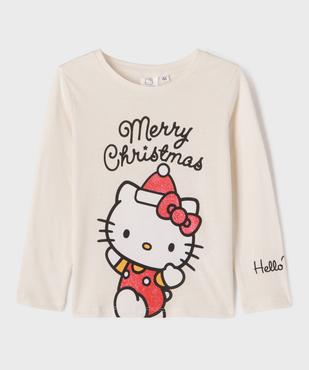 Tee-shirt manches longues spécial Noël fille - Hello Kitty vue1 - HELLO KITTY - GEMO