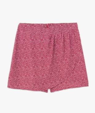 Jupe short femme imprimée avec effet portefeuille vue4 - GEMO(FEMME PAP) - GEMO