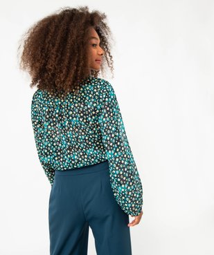 Chemise imprimée en voile transparent femme vue3 - GEMO(FEMME PAP) - GEMO