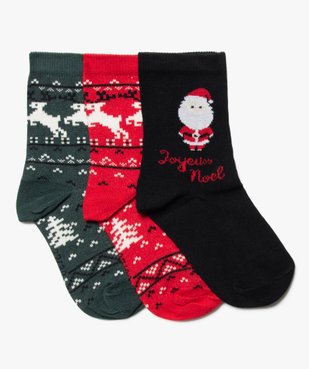 Coffret de chaussettes spécial Noël garçon (lot de 3) vue2 - GEMO (ENFANT) - GEMO