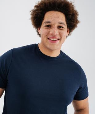 Tee-shirt manches courtes col rond en coton homme vue5 - GEMO 4G HOMME - GEMO