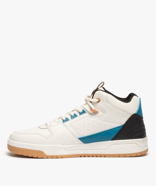 Baskets homme colorées semi-montantes à lacets vue4 - GEMO 4G HOMME - GEMO