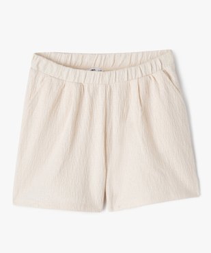 Short ample en maille texturée fille vue1 - GEMO (JUNIOR) - GEMO
