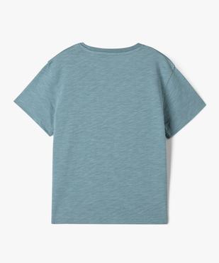 Tee-shirt à manches courtes avec poche poitrine garçon vue3 - GEMO 4G GARCON - GEMO