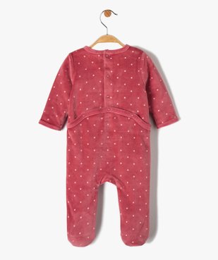 Pyjama dors-bien bébé fille en velours avec motif biche vue4 - GEMO(BB COUCHE) - GEMO