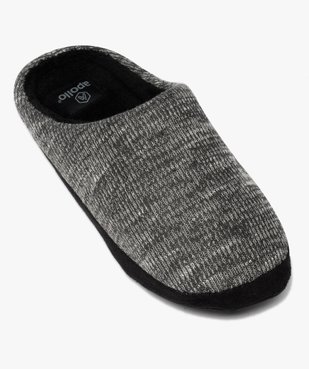 Chaussons homme mules dessus en maille chinée vue5 - GEMO(HOMWR HOM) - GEMO