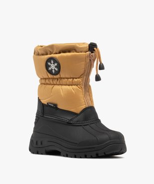 Après-ski garçon fourrés avec zip central et bouton auto-bloquant  vue2 - ATHLETIC - GEMO