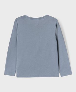 Tee-shirt manches longues en coton imprimé fille vue3 - GEMO 4G FILLE - GEMO