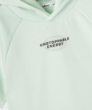 Sweat à capuche à manches courtes garçon vue4 - GEMO (ENFANT) - GEMO