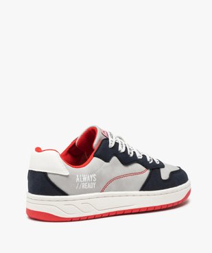 Baskets garçon avec dessus et lacets bicolores vue4 - GEMO (ENFANT) - GEMO