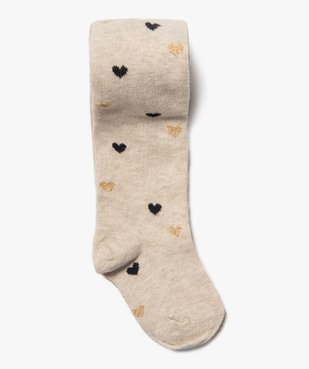 Collants bébé fille chaud imprimé cœurs vue1 - GEMO 4G BEBE - GEMO