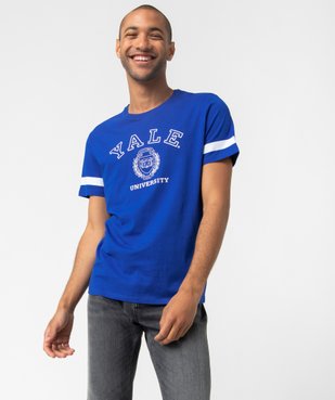 Tee-shirt homme à manches courtes avec inscriptions - Yale vue2 - YALE - GEMO