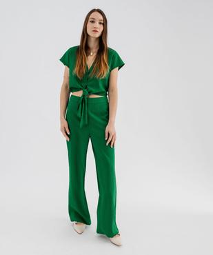 Pantalon ample, fluide et texturée femme vue5 - GEMO(FEMME PAP) - GEMO