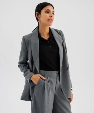 Veste de blazer coupe droite fermeture croisée femme vue1 - GEMO(FEMME PAP) - GEMO