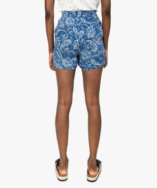 Short femme imprimé en maille fluide avec taille élastiquée vue3 - GEMO(FEMME PAP) - GEMO