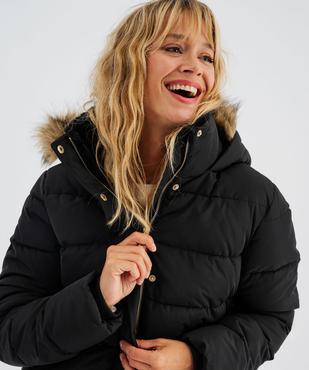 Doudoune mi-longue à capuche femme vue2 - GEMO 4G FEMME - GEMO