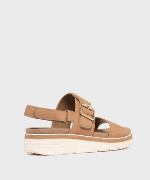 Sandales confort dessus cuir sur semelle sport femme vue4 - G'FLEX GEMO FOR GOOD - GEMO