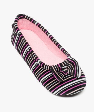 Chaussons ballerines avec noeud sur le dessus - Isotoner vue5 - ISOTONER - GEMO