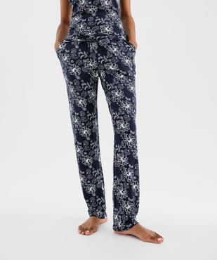 Pantalon Pyjama Femme été - Coupe Ample, Léger Et Respirant En Viscose, Taille élastique