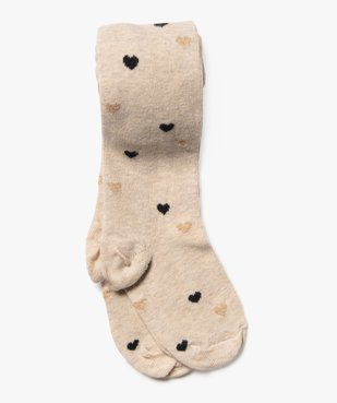 Collants bébé fille chaud imprimé cœurs vue3 - GEMO 4G BEBE - GEMO