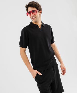 Polo à manches courtes en maille fantaisie homme vue2 - GEMO 4G HOMME - GEMO