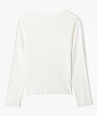 Tee-shirt manches longues en maille côtelée fille vue3 - GEMO 4G FILLE - GEMO