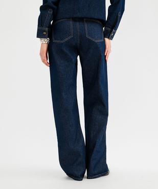 Jean wide leg taille haute femme vue4 - GEMO 4G FEMME - GEMO
