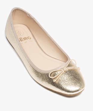 Ballerines femme métallisées avec noeud fantaisie vue5 - GEMO(URBAIN) - GEMO