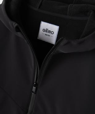 Blouson softshell déperlant intérieur polaire à capuche garçon vue3 - GEMO (JUNIOR) - GEMO