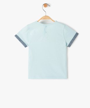 Tee-shirt bébé garçon imprimé avec inscription vue3 - GEMO(BEBE DEBT) - GEMO
