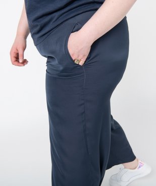 Pantacourt femme grande taille coupe large vue2 - GEMO (G TAILLE) - GEMO