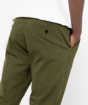 Pantalon chino en coton stretch coupe Slim homme vue2 - GEMO 4G HOMME - GEMO