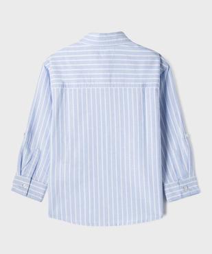 Chemise à manches longues en chambray rayé garçon vue4 - GEMO (ENFANT) - GEMO
